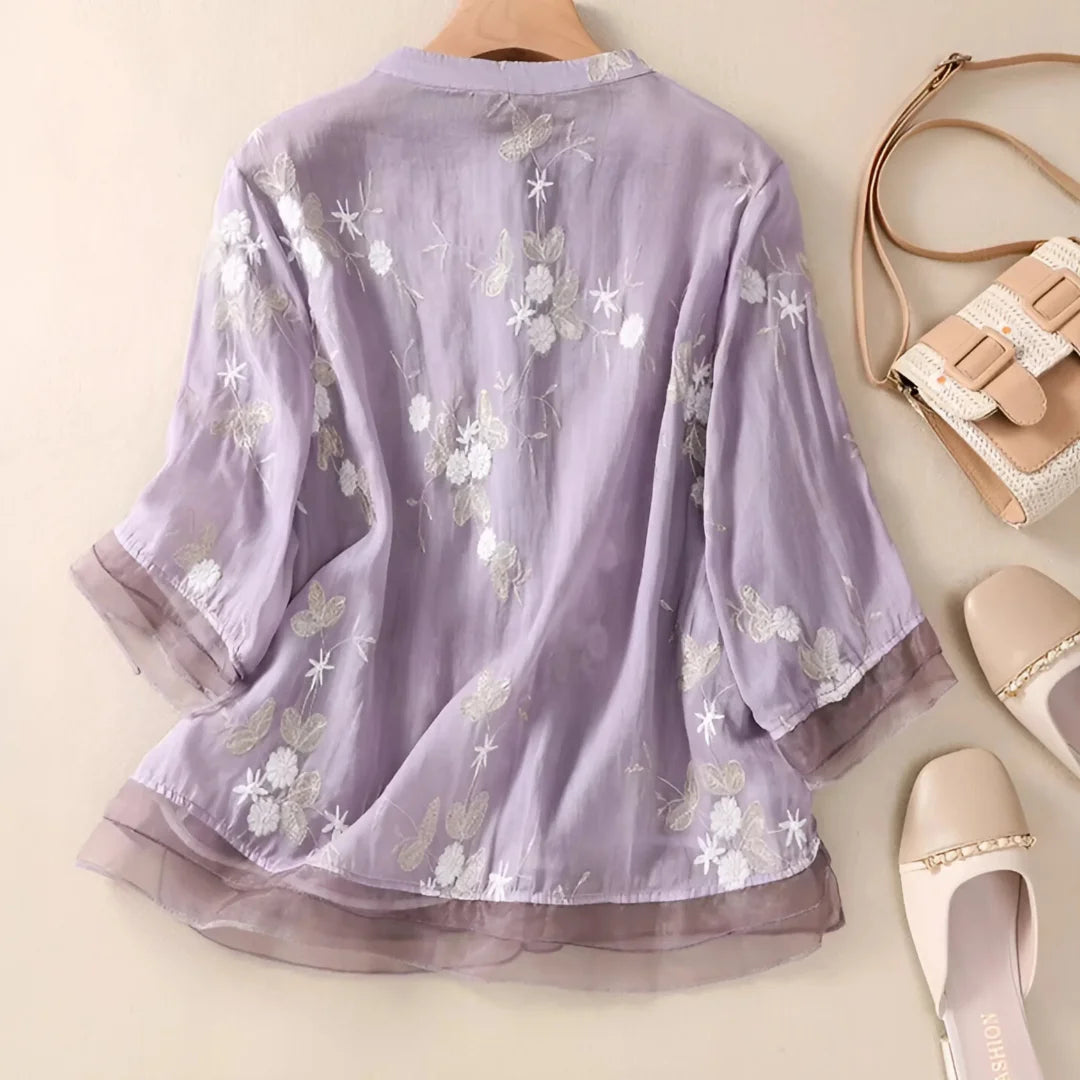 Laurienne™ | Blouse brodée
