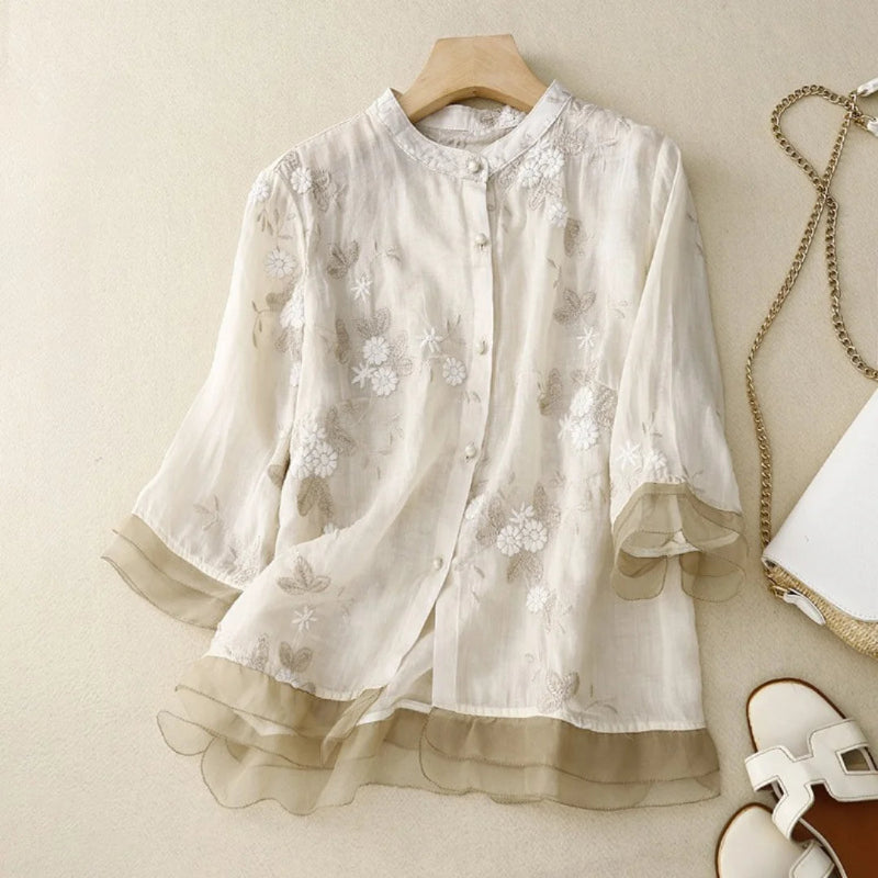 Laurienne™ | Blouse brodée
