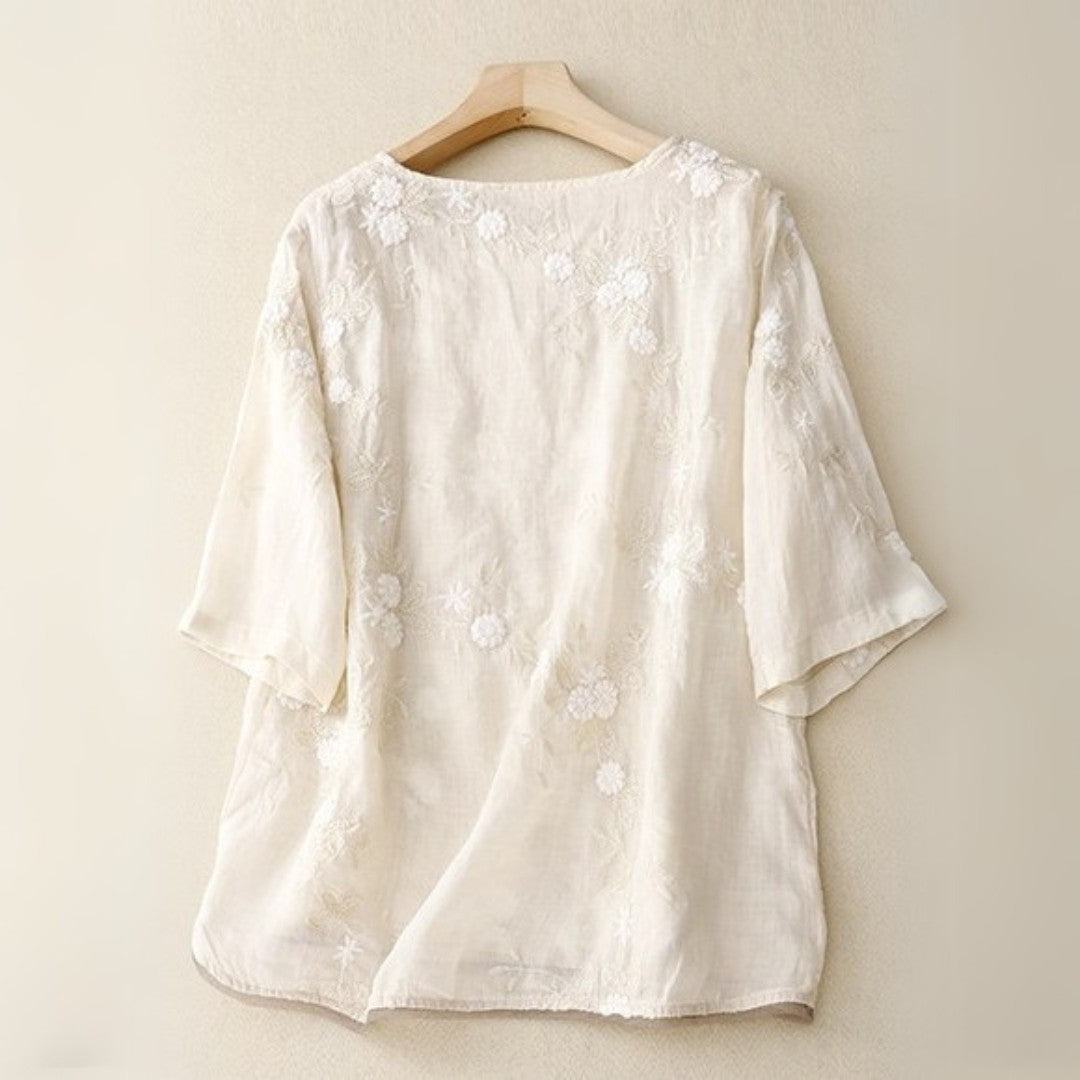 Laurienne™ | Blouse Brodée