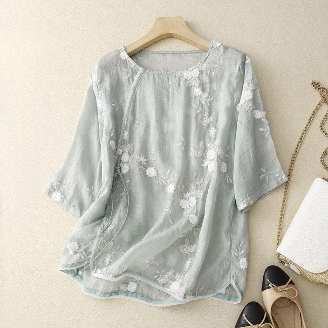 Laurienne™ | Blouse Brodée