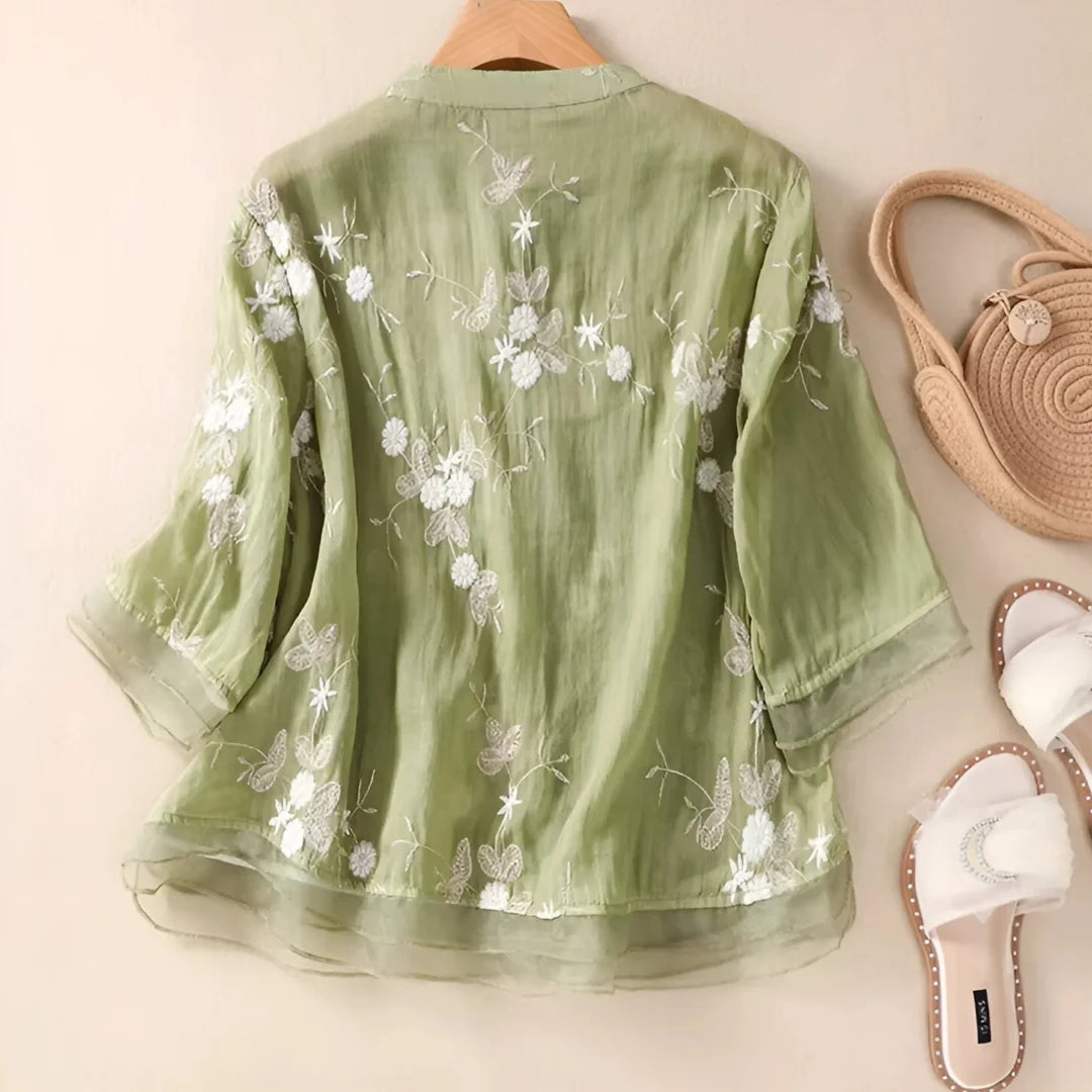 Laurienne™ | Blouse brodée