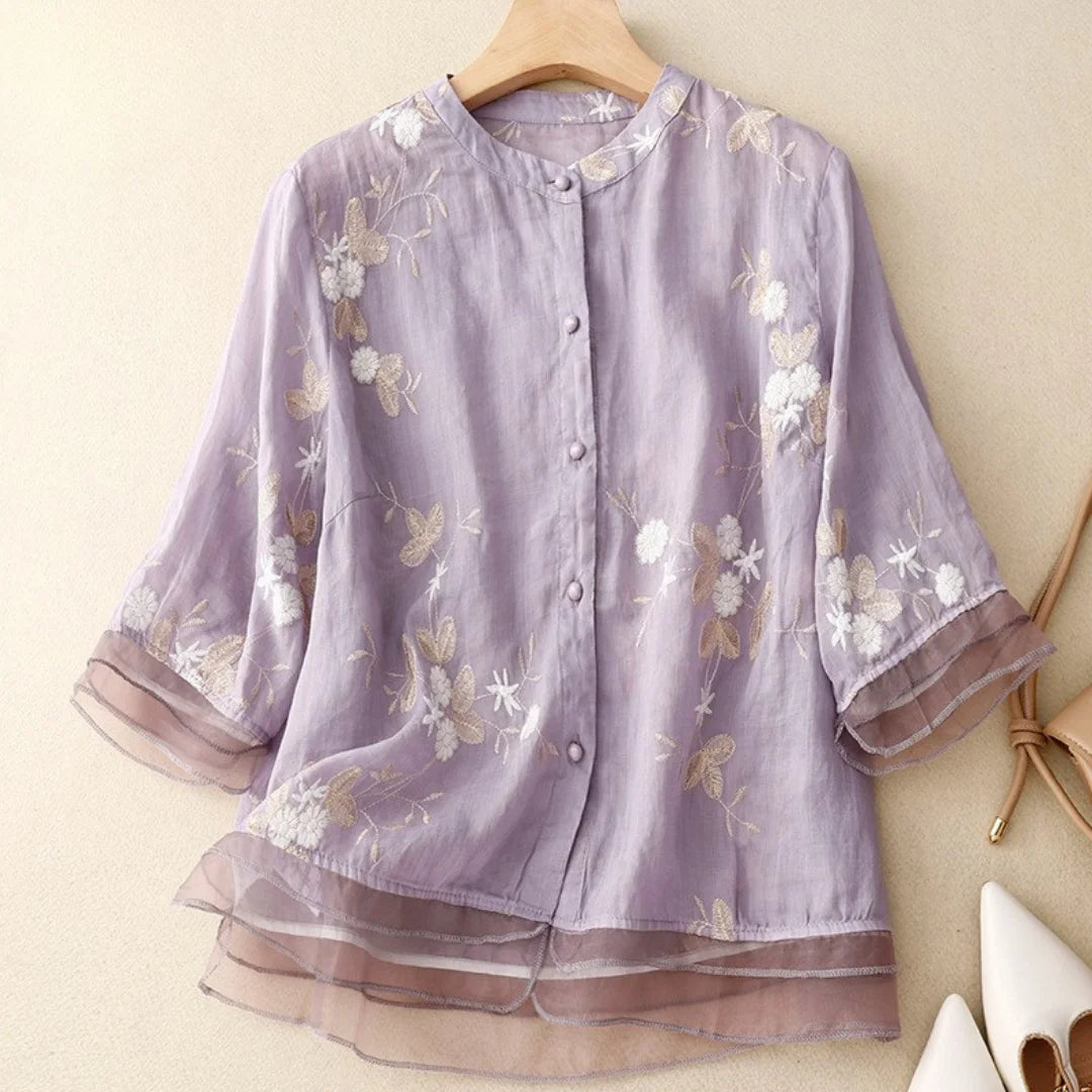 Laurienne™ | Blouse brodée