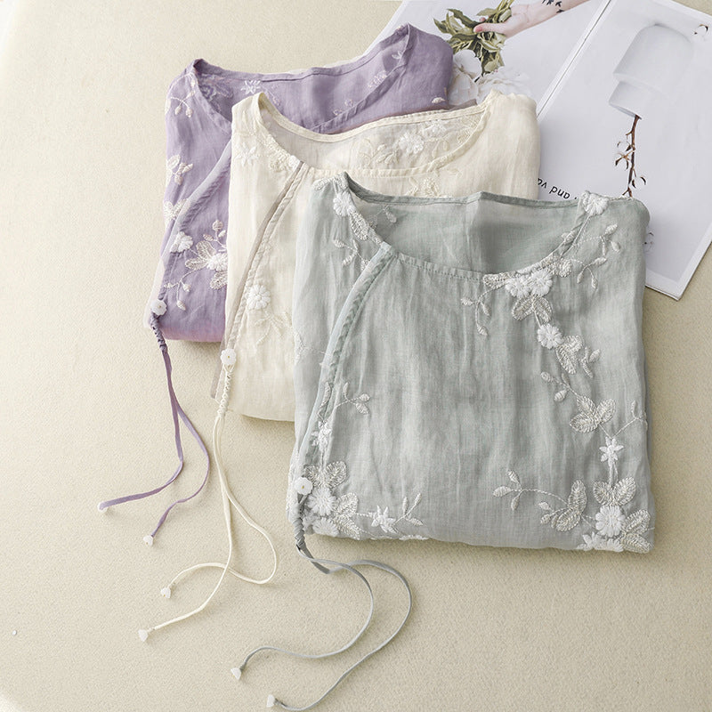 Laurienne™ | Blouse Brodée