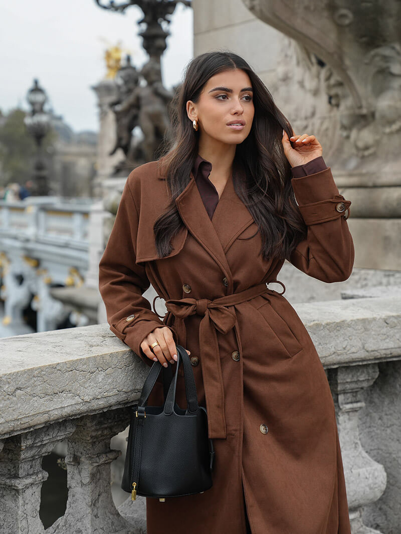 Laurienne™ | Trench en suédine Molly