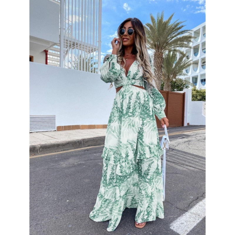 Alazne™ | Robe Maxi Élégante avec Découpes Raffinées