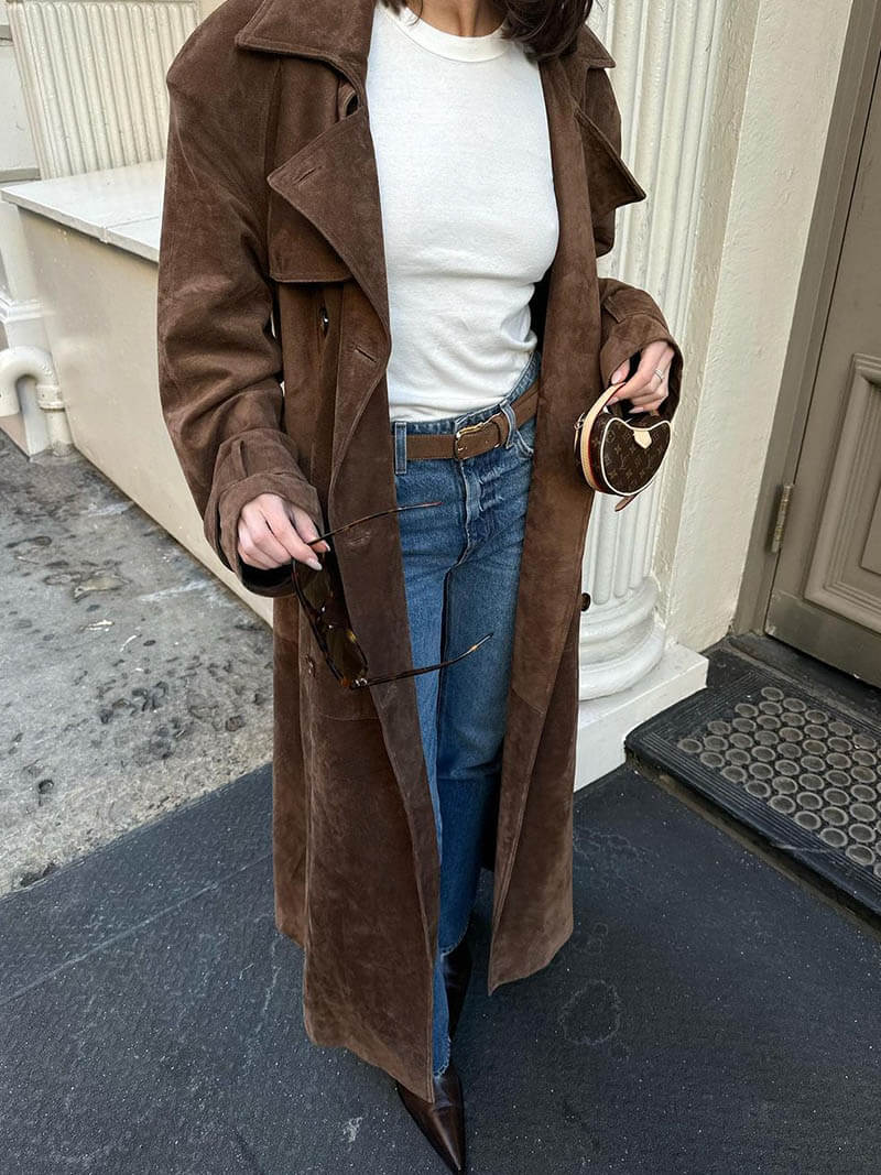 Laurienne™ | Trench en suédine Molly