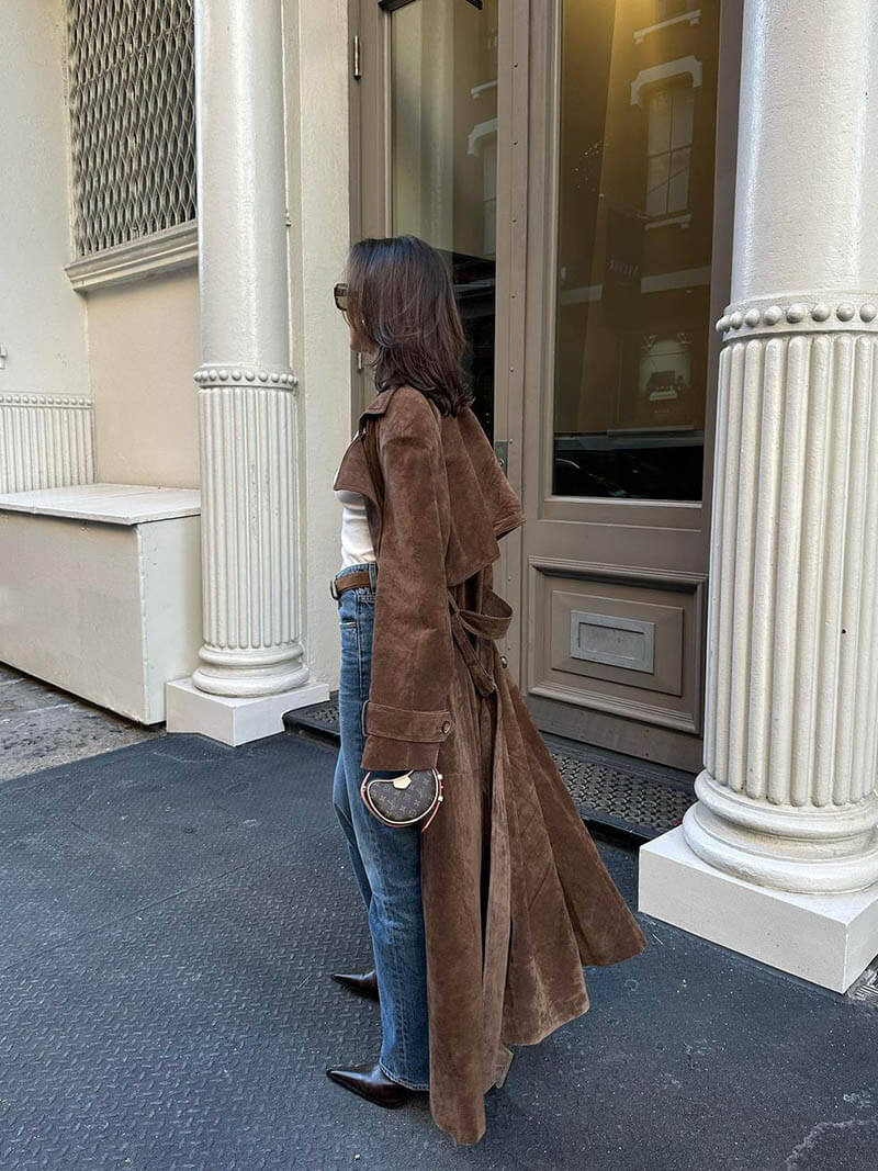 Laurienne™ | Trench en suédine Molly