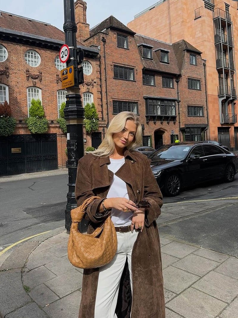 Laurienne™ | Trench en suédine Molly