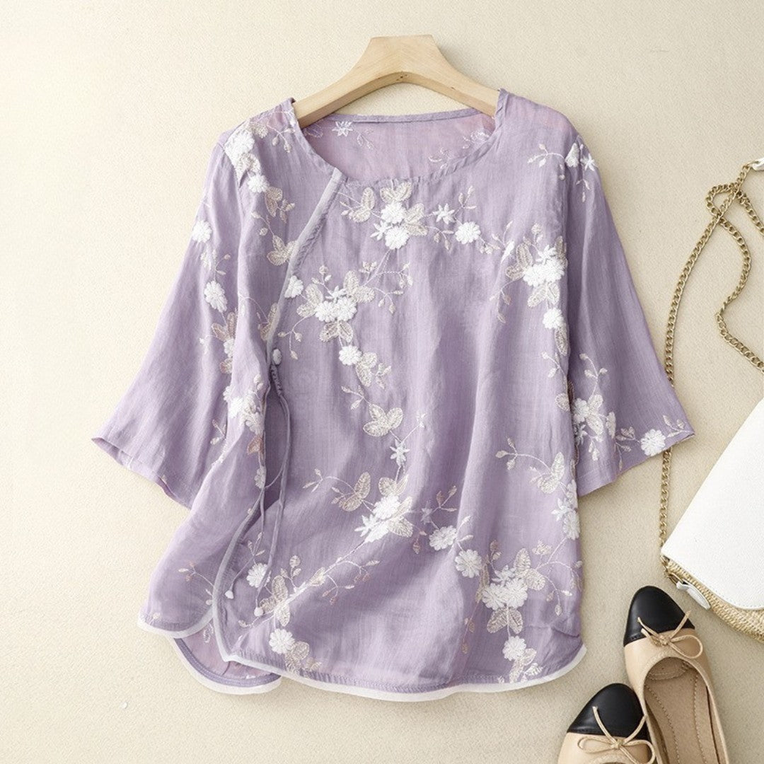 Laurienne™ | Blouse Brodée