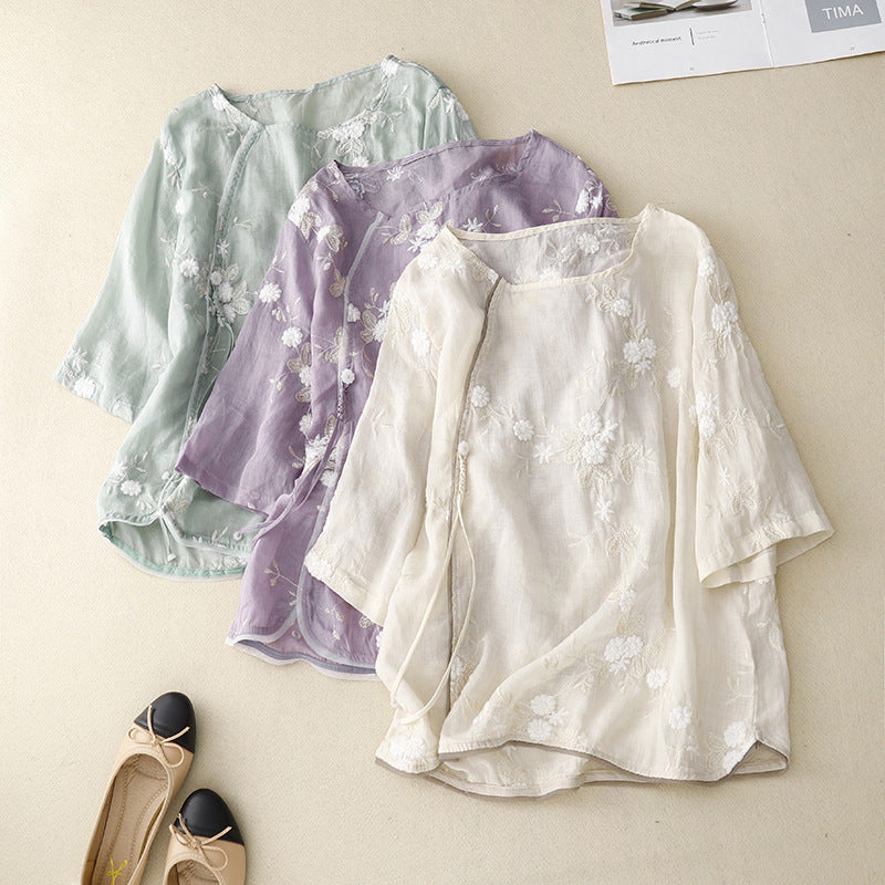 Laurienne™ | Blouse Brodée