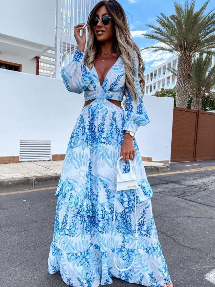 Alazne™ | Robe Maxi Élégante avec Découpes Raffinées